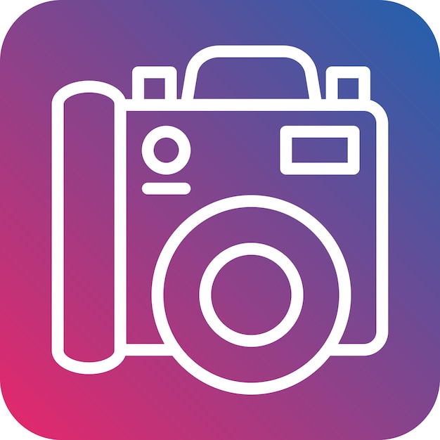 Estilo del icono de la cámara de diseño vectorial