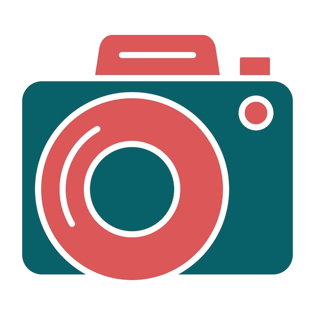 Estilo del icono de la cámara de diseño vectorial