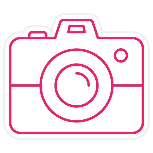 Estilo del icono de la cámara de diseño vectorial