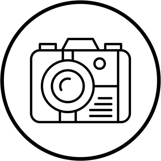 Estilo del icono de la cámara de diseño vectorial