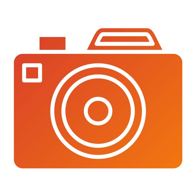 Estilo del icono de la cámara de diseño vectorial