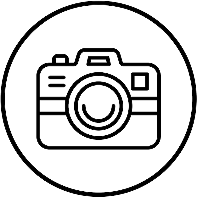 Estilo del icono de la cámara de diseño vectorial