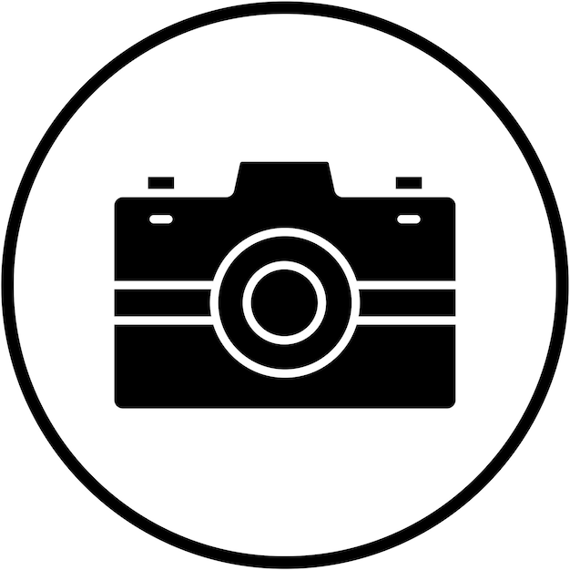 Estilo del icono de la cámara de diseño vectorial
