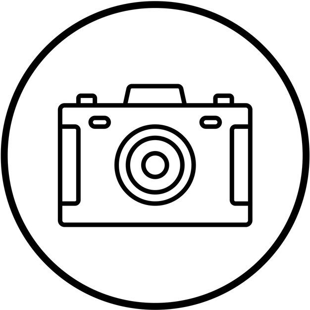 Estilo del icono de la cámara de diseño vectorial