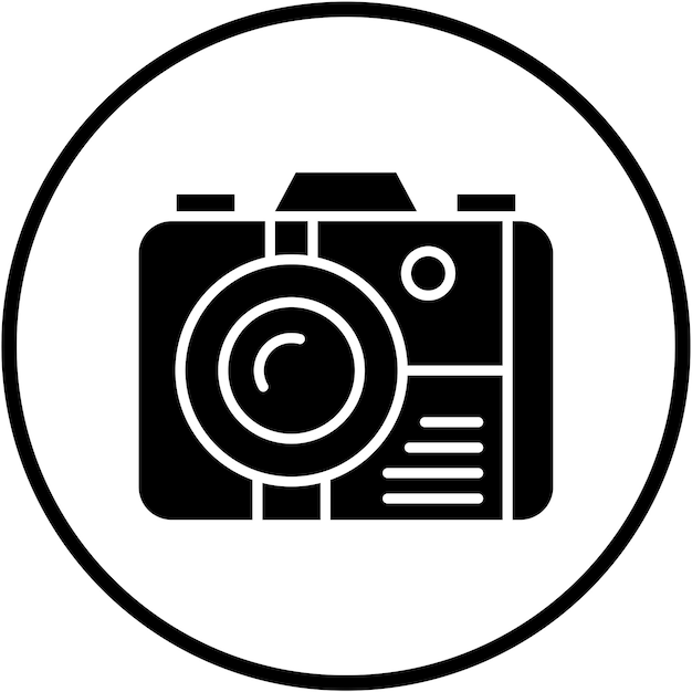 Estilo del icono de la cámara de diseño vectorial