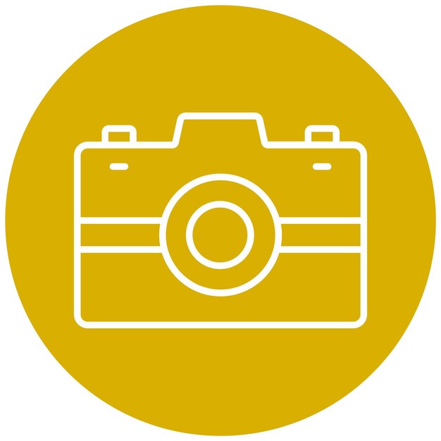 Estilo del icono de la cámara de diseño vectorial