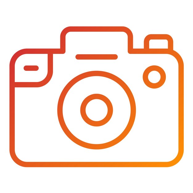 Estilo del icono de la cámara de diseño vectorial