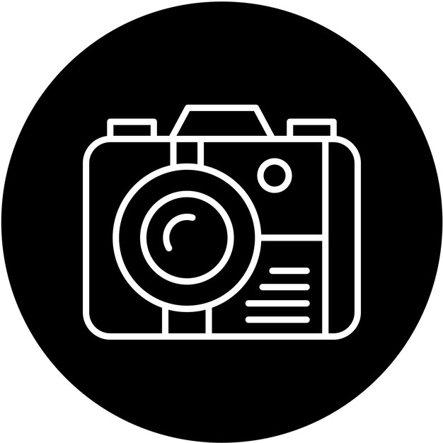 Estilo del icono de la cámara de diseño vectorial