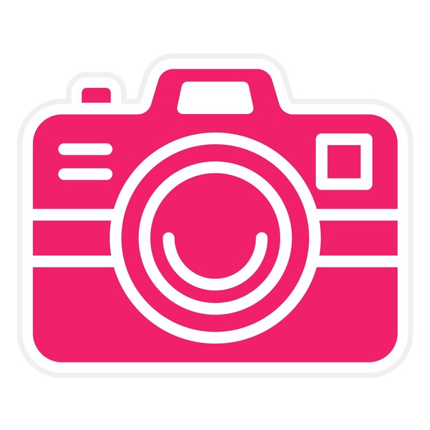Estilo del icono de la cámara de diseño vectorial