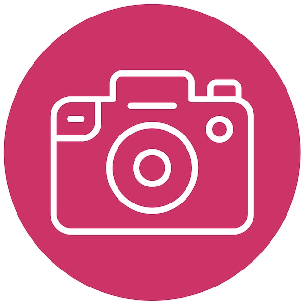 Estilo del icono de la cámara de diseño vectorial
