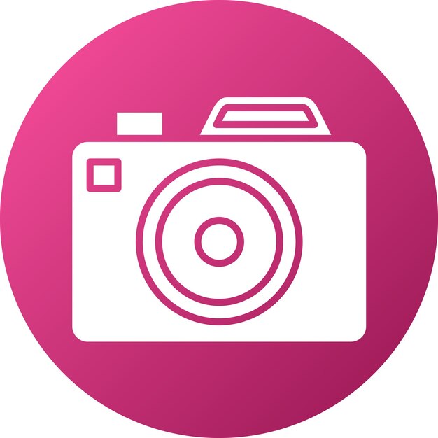 Estilo del icono de la cámara de diseño vectorial
