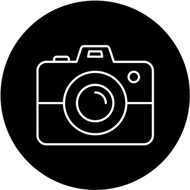 Estilo del icono de la cámara de diseño vectorial