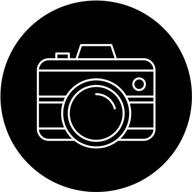 Estilo del icono de la cámara de diseño vectorial