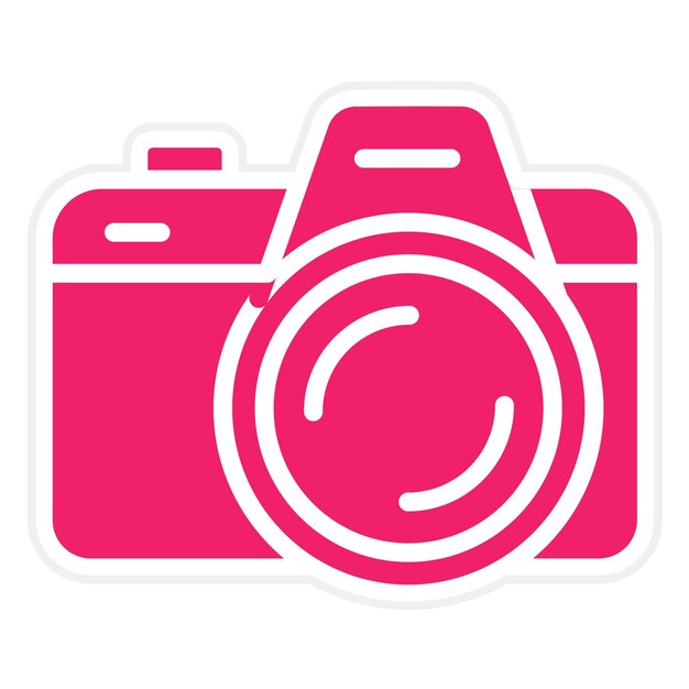 Estilo del icono de la cámara Dslr de diseño vectorial