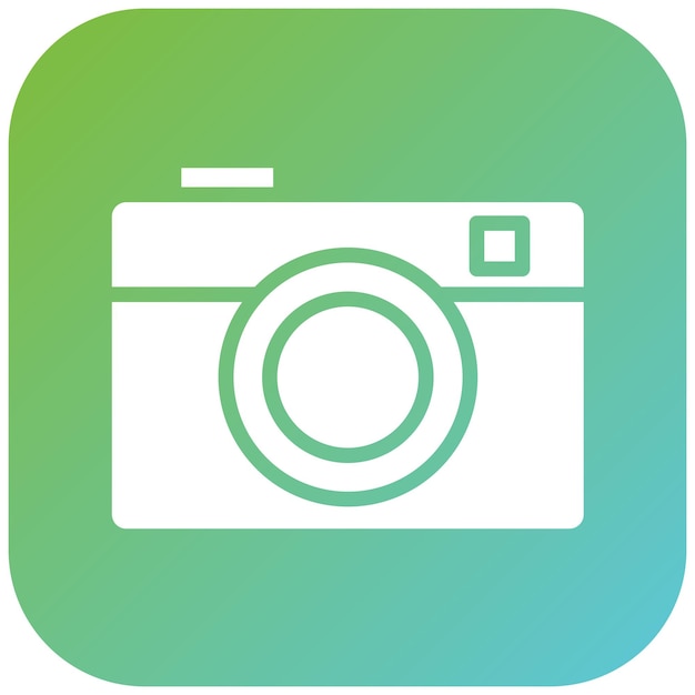 Estilo del icono de la cámara fotográfica de diseño vectorial