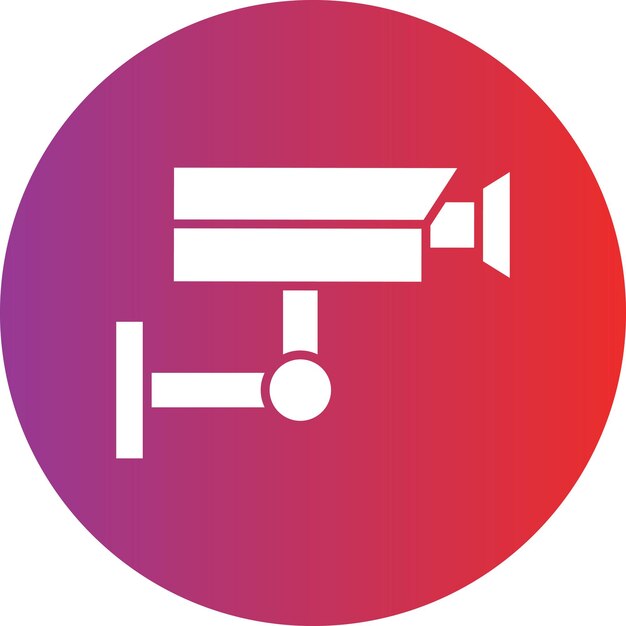Estilo del icono de la cámara de seguridad de diseño vectorial