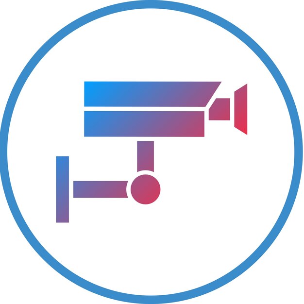 Estilo del icono de la cámara de seguridad de diseño vectorial