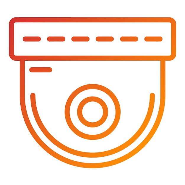 Estilo del icono de la cámara de seguridad de diseño vectorial