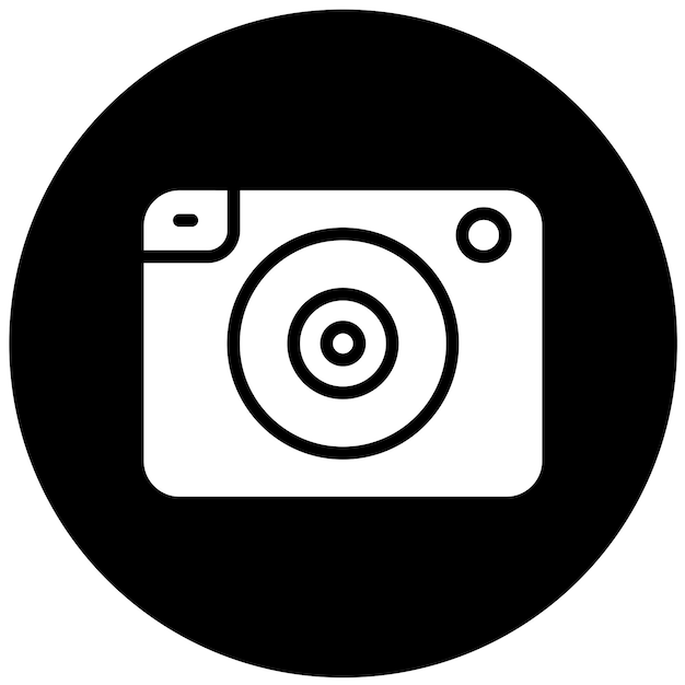 Estilo del icono de la cámara de seguridad de diseño vectorial