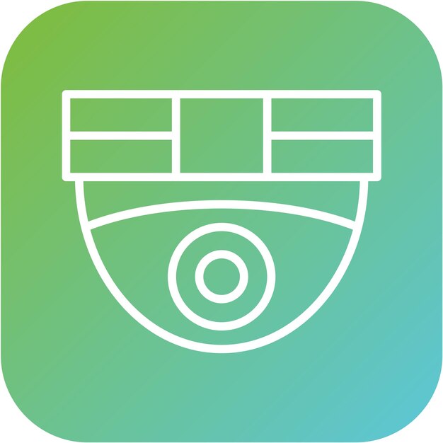 Estilo del icono de la cámara de seguridad de diseño vectorial
