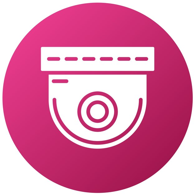 Estilo del icono de la cámara de seguridad de diseño vectorial