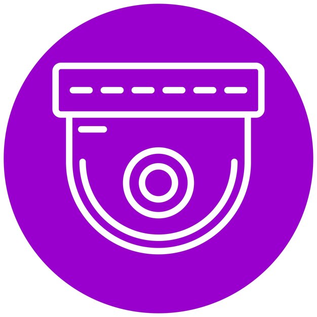 Estilo del icono de la cámara de seguridad de diseño vectorial