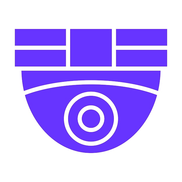 Estilo del icono de la cámara de seguridad de diseño vectorial