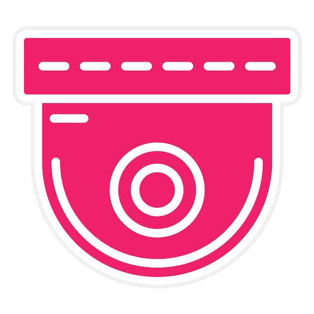 Estilo del icono de la cámara de seguridad de diseño vectorial