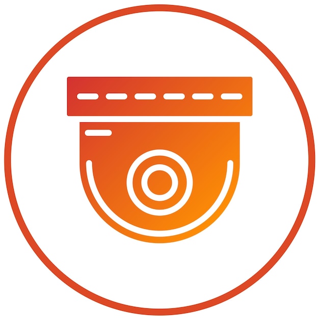 Estilo del icono de la cámara de seguridad de diseño vectorial