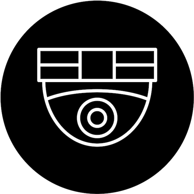 Estilo del icono de la cámara de seguridad de diseño vectorial