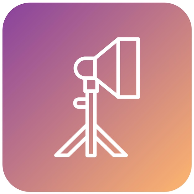 Estilo del icono de la cámara del trípode de diseño vectorial