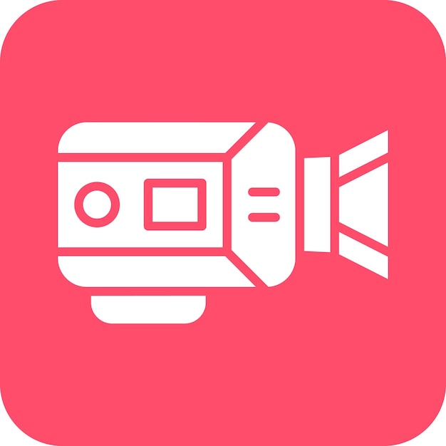 Estilo del icono de la cámara de video de diseño vectorial