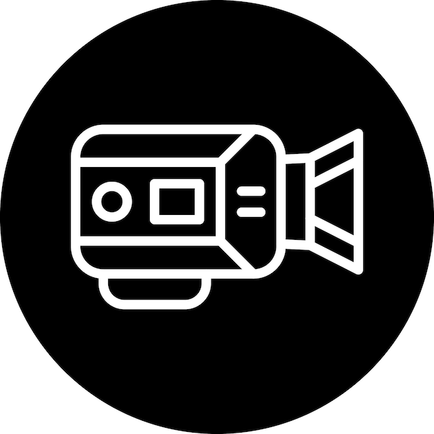 Estilo del icono de la cámara de video de diseño vectorial