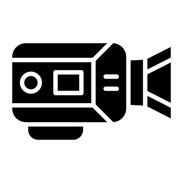 Vector estilo del icono de la cámara de video de diseño vectorial