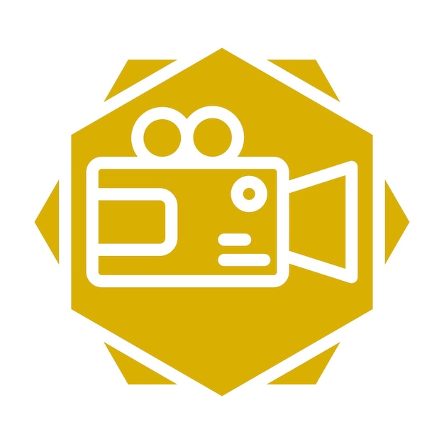 Estilo del icono de la cámara de video de diseño vectorial