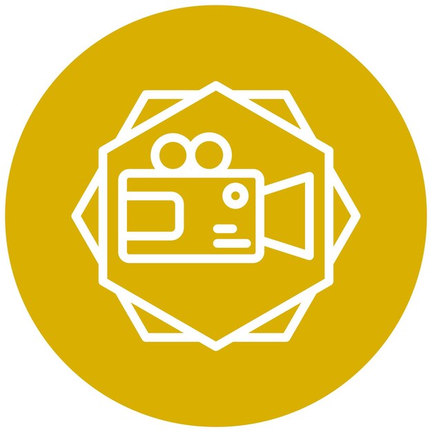 Estilo del icono de la cámara de video de diseño vectorial