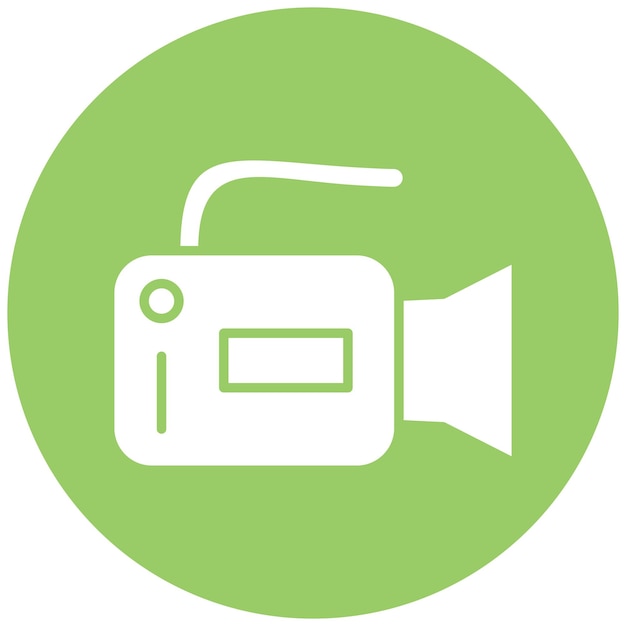 Estilo del icono de la cámara de video de diseño vectorial