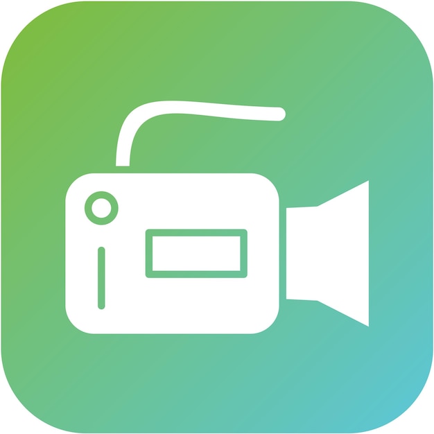 Estilo del icono de la cámara de video de diseño vectorial