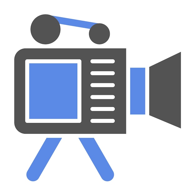 Estilo del icono de la cámara de video de diseño vectorial