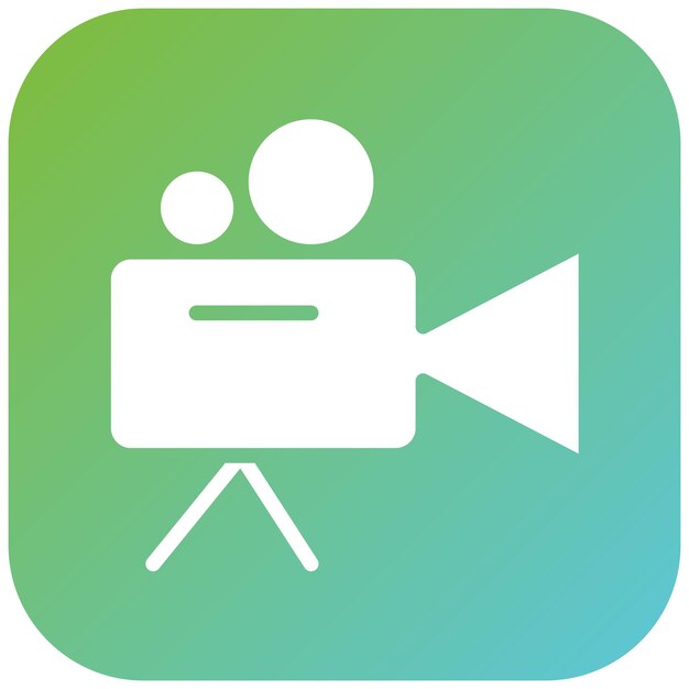 Estilo del icono de la cámara de video de diseño vectorial
