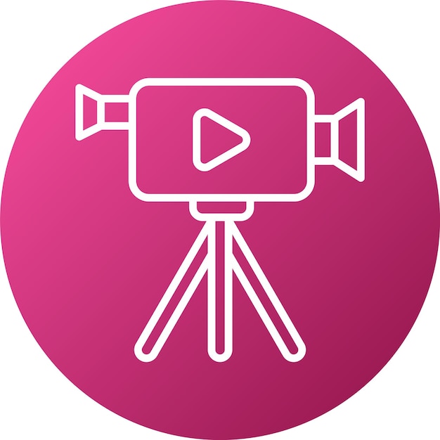 Estilo del icono de la cámara de video de diseño vectorial
