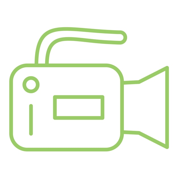 Estilo del icono de la cámara de video de diseño vectorial