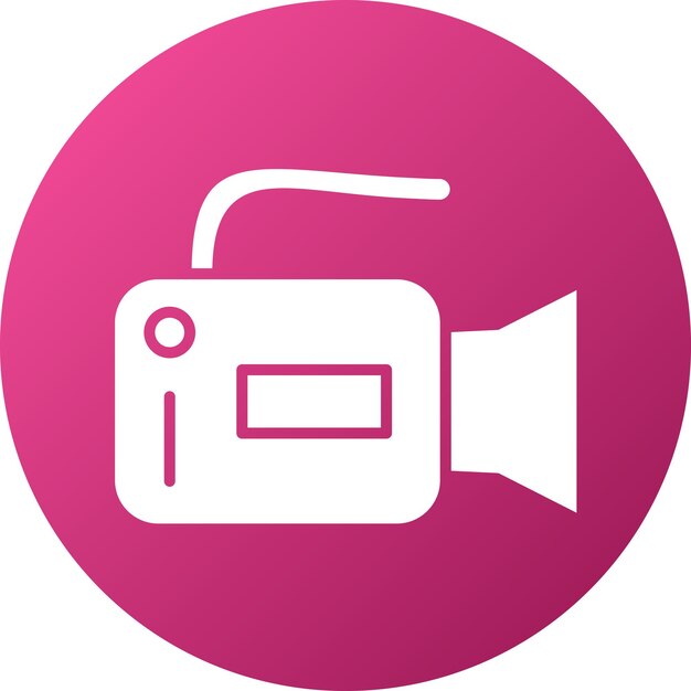 Estilo del icono de la cámara de video de diseño vectorial