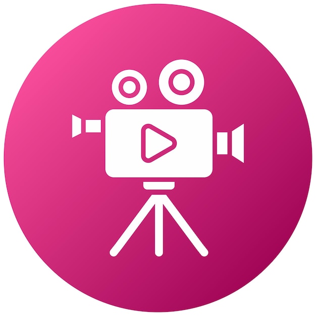 Estilo del icono de la cámara de video de diseño vectorial