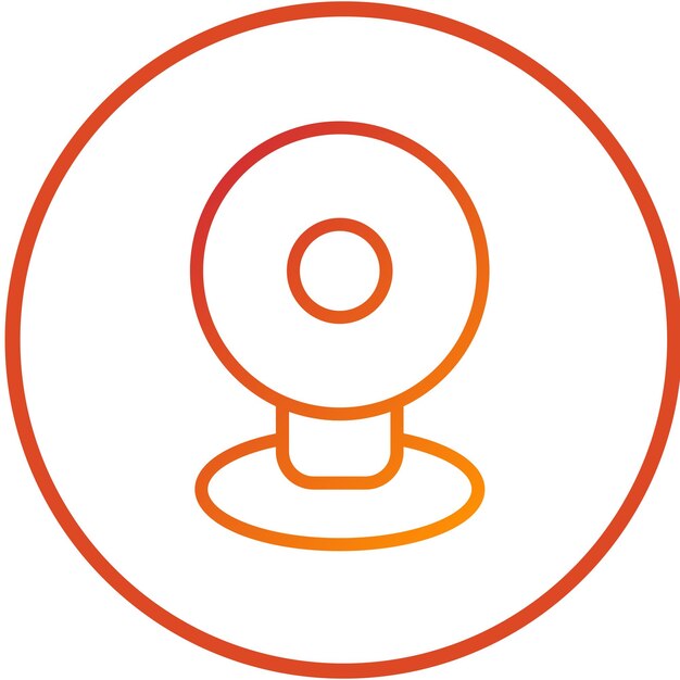 Estilo del icono de la cámara web de diseño vectorial