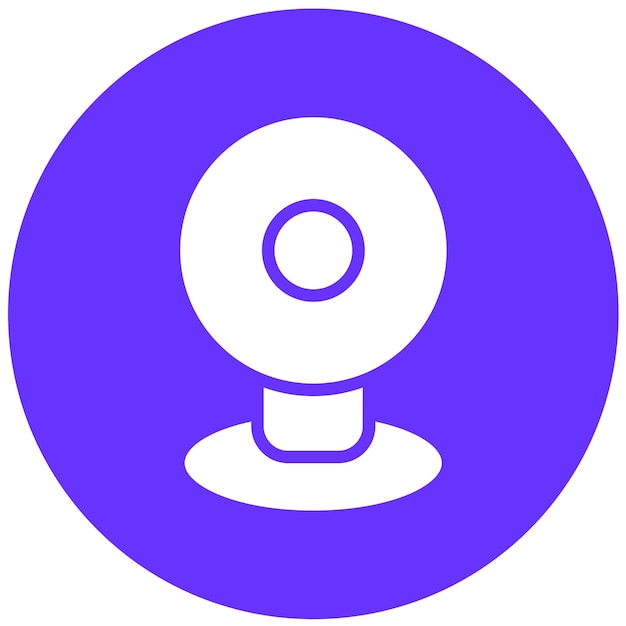 Estilo del icono de la cámara web de diseño vectorial