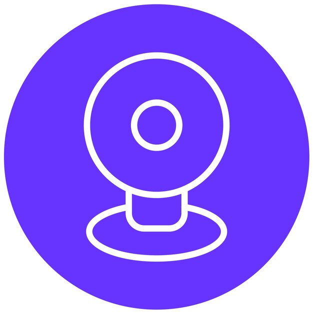 Estilo del icono de la cámara web de diseño vectorial