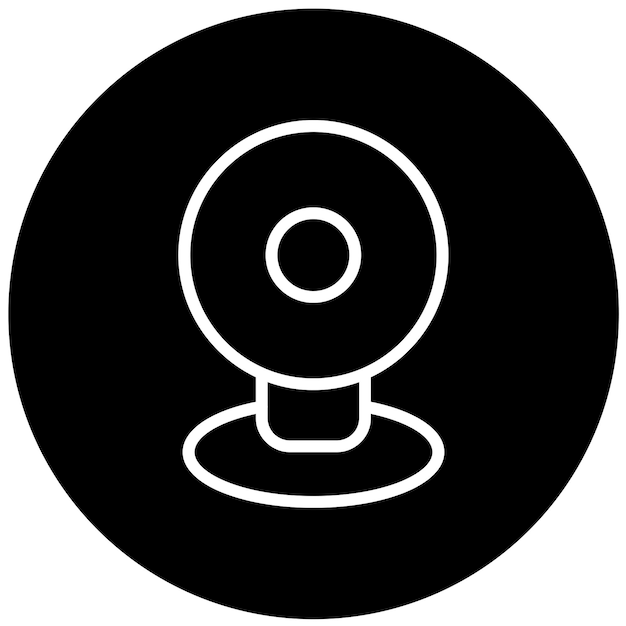 Estilo del icono de la cámara web de diseño vectorial