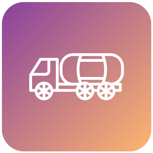 Estilo del icono del camión de aceite de diseño vectorial