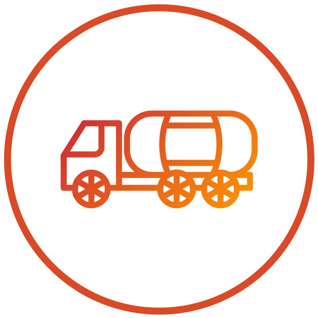 Estilo del icono del camión de aceite de diseño vectorial
